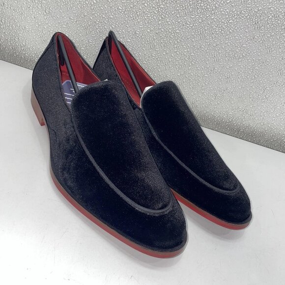 Carlos Santana Men's Black Prince Velvet Loafers Size 9.5D